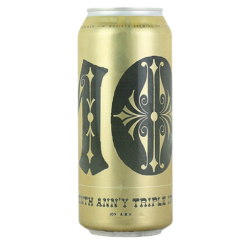 Societe 10th Ann'y TIPA by Societe Brewing Company, beer label