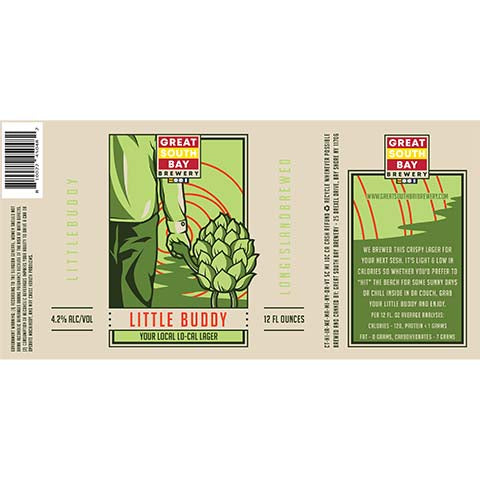 Great South Bay Little Buddy Lager by Great South Bay Brewery, beer label