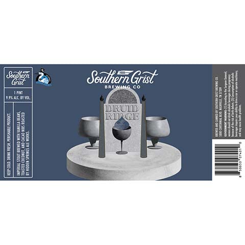 Southern Grist Druid Ridge Imperial Stout by Southern Grist Brewing Company, beer label