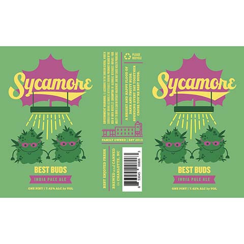 Sycamore Best Buds IPA by Sycamore Brewing, beer label