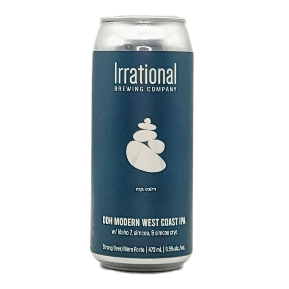Exp. Cairn IPA by Irrational Brewing Company, beer label