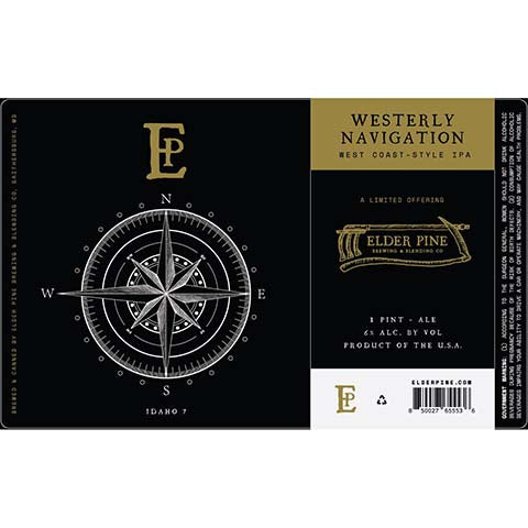 Elder Pine Westerly Navigation IPA by Elder Pine Brewing & Blending Co., beer label