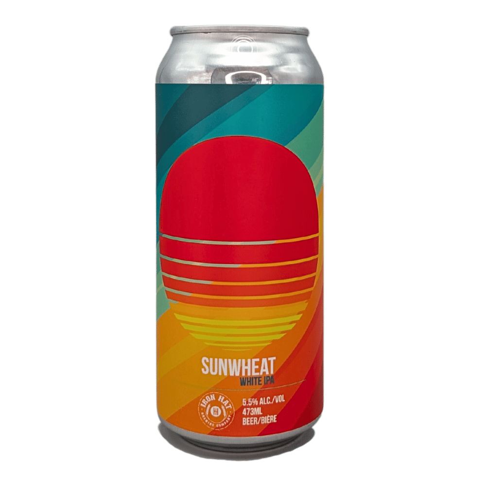 Sunwheat White IPA by Iron Hat Brewing Company, beer label