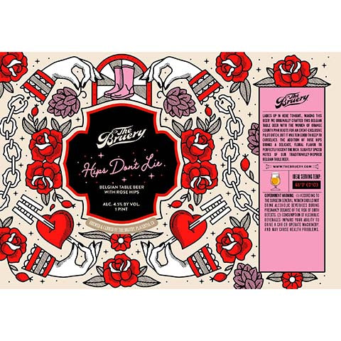 Bruery Hips Don't Lie by The Bruery, beer label