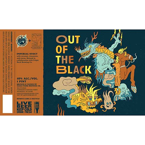 Eagle Park Out Of The Black Imperial Stout by Eagle Park Brewing Company, beer label