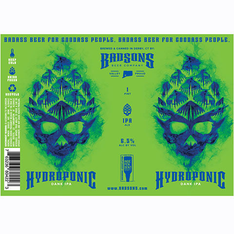 Badsons Hydroponic Dank IPA by BADSONS Beer Co, beer label