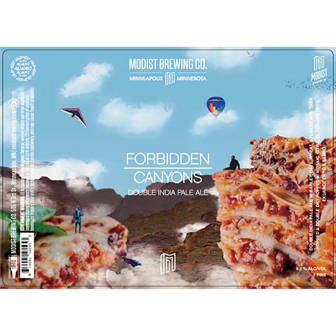 Modist Brewing Forbidden Canyons DIPA by Modist Brewing Company, beer label
