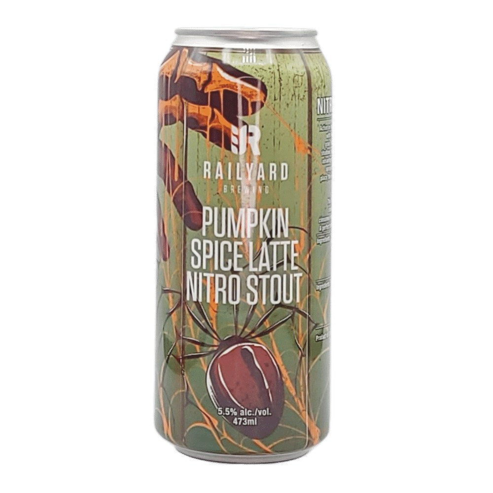 Pumpkin Spiced Latte Nitro Stout by Railyard Brewing Company, beer label