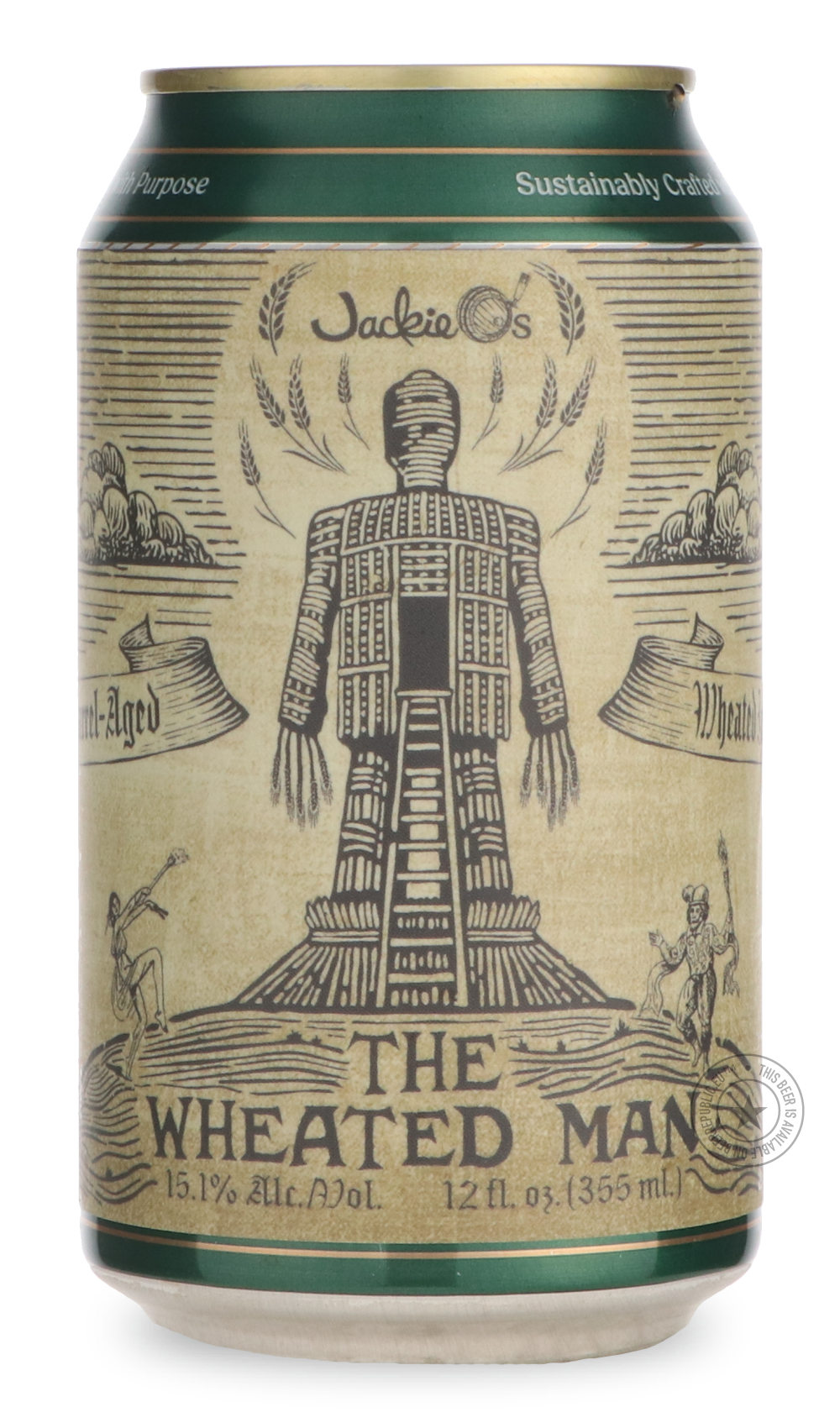 The Wheated Man by Jackie O's Brewery, beer label