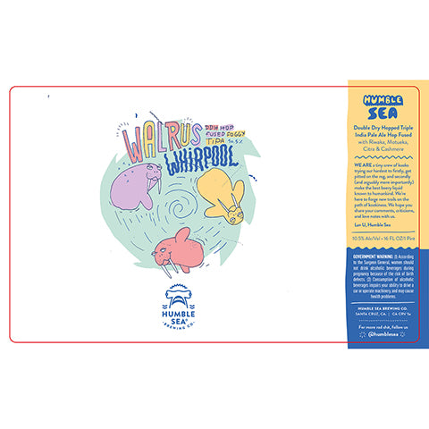 Humble Sea Walrus Whirlpool TIPA by Humble Sea Brewing Co, beer label