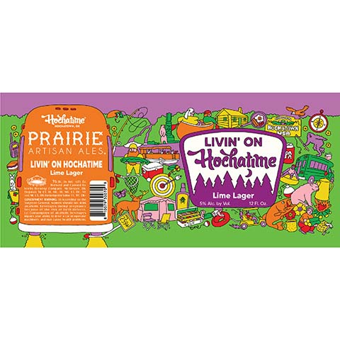 Prairie Livin' On Hochatime Lime Lager by Prairie Artisan Ales, beer label