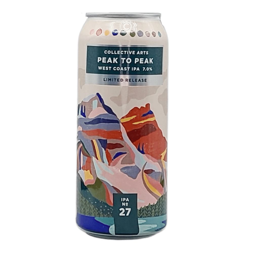 Brewing Peak to Peak West Coast IPA by Collective Arts Brewing, beer label
