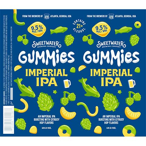 Sweetwater Gummies Imperial IPA by SweetWater Brewing Co, beer label