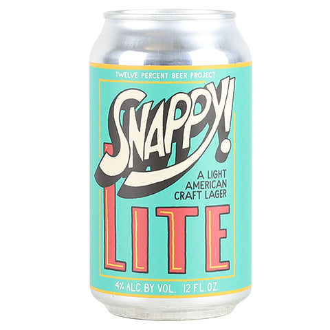 Twelve Percent Snappy Lite Lager by Twelve Percent Beer Project, beer label