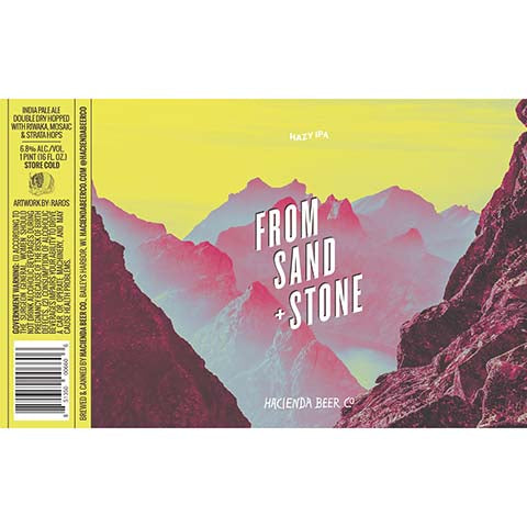 Hacienda From Sand+Stone IPA by Hacienda Beer Co., beer label