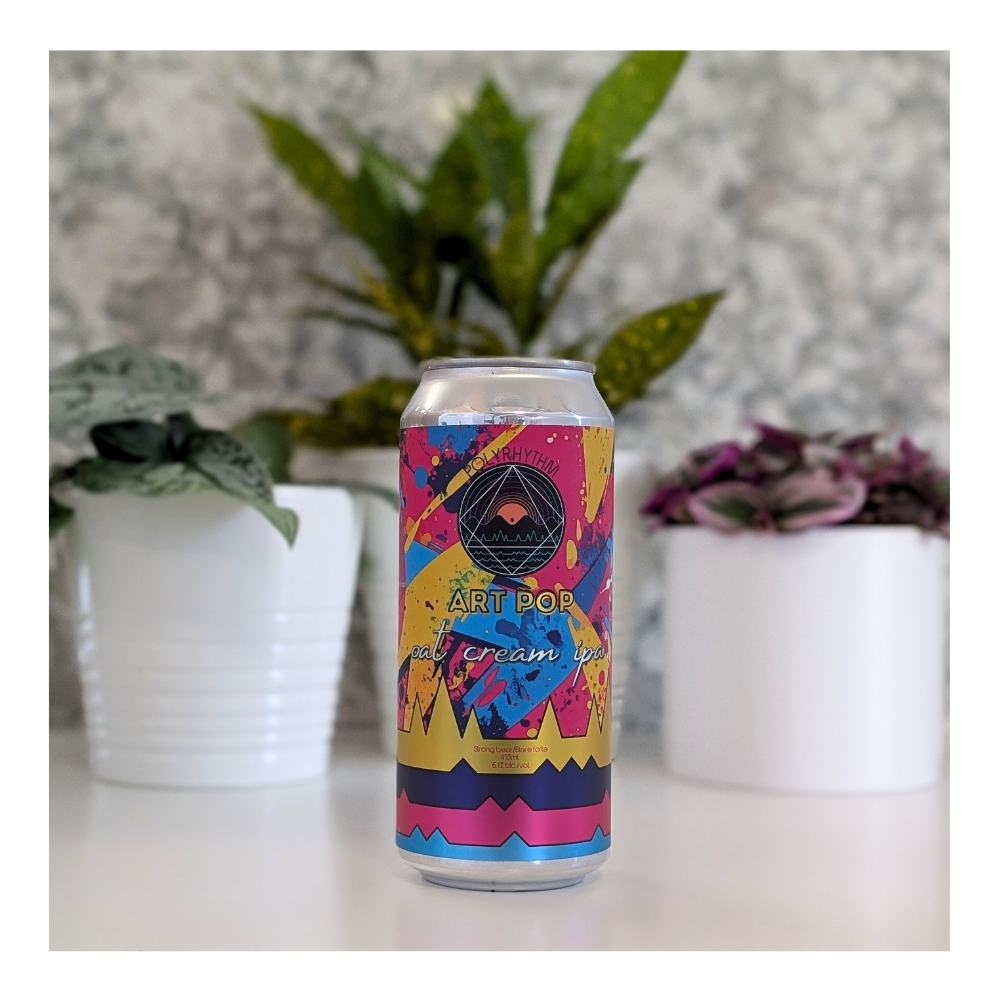 Art Pop Oat Cream IPA by Polyrhythm Brewing, beer label