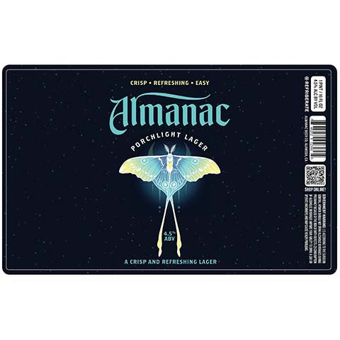 Almanac Porchlight Lager by Almanac Beer Company, beer label