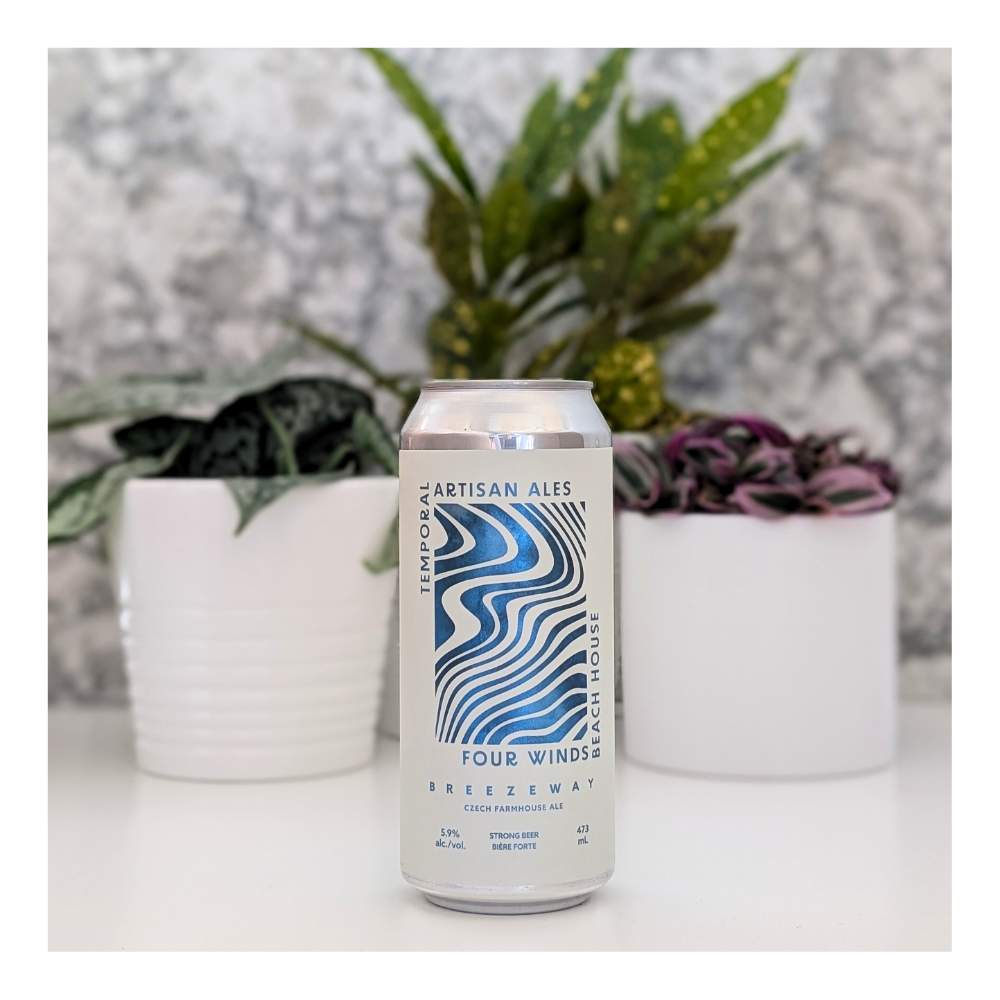 Breezeway Czech Farmhouse Ale by Temporal Artisan Ales x Four Winds Beach House, beer label