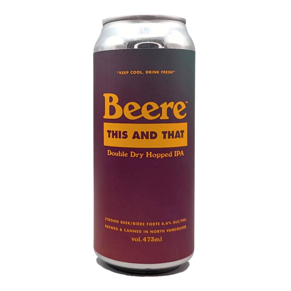 This & That Hazy Double Dry Hopped IPA by Beere Brewing Company, beer label