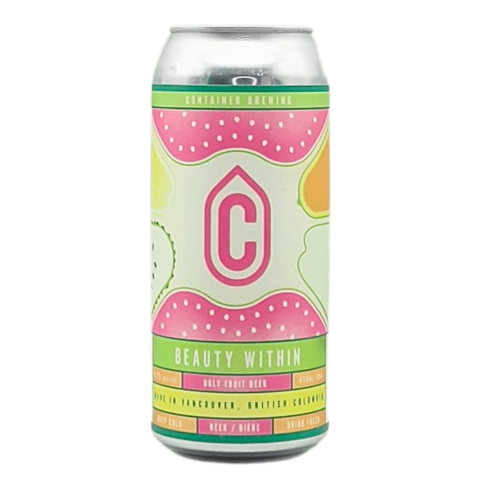 Beauty Within Ugly Fruit Beer by Container Brewing Ltd., beer label
