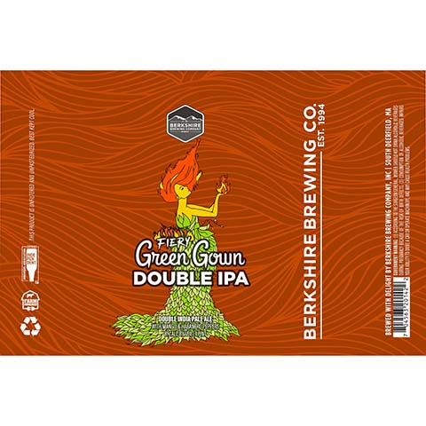 Berkshire Fiery Green Gown DIPA by Berkshire Brewing Co., beer label