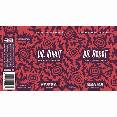 Monday Night Dr. Robot Berry Lemon Sour by Monday Night Brewing, beer label