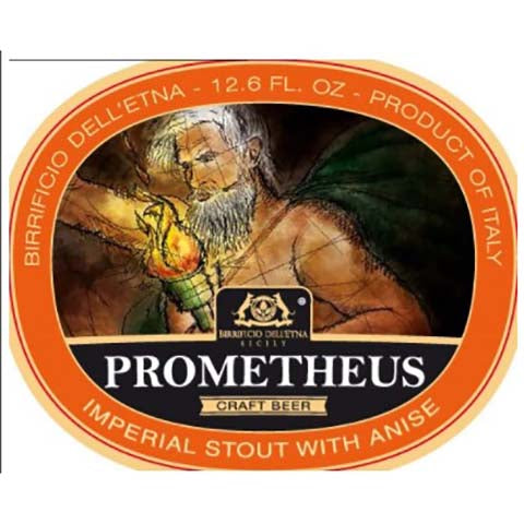 Birrificio Dell'etna Prometheus Imperial Stout by Birrifico dell'Etna Srl, beer label