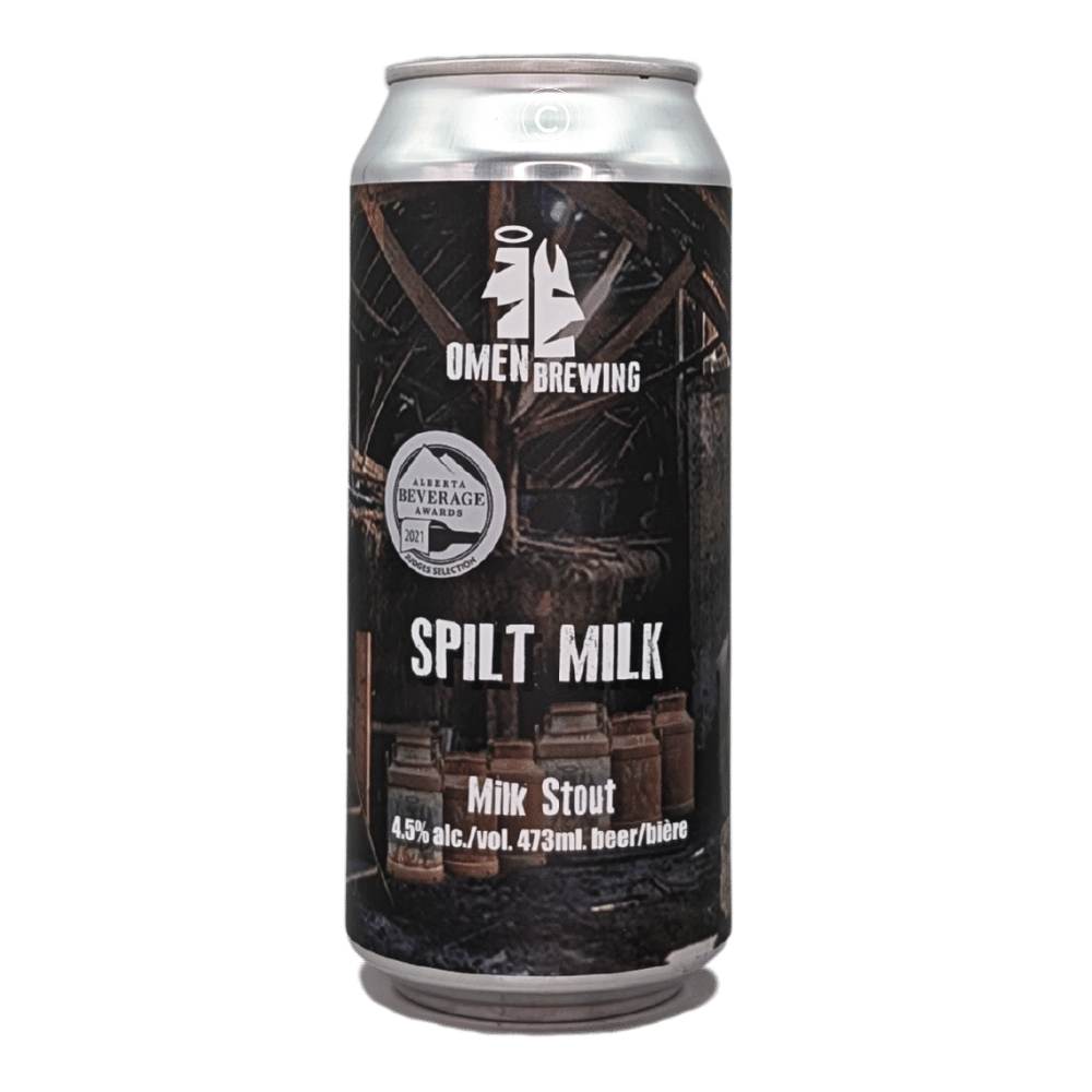 Spilt Milk Milk Stout by Omen Brewing, beer label