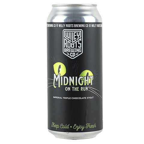 Wiley Roots Midnight On The Run Stout by Wiley Roots Brewing Co, beer label