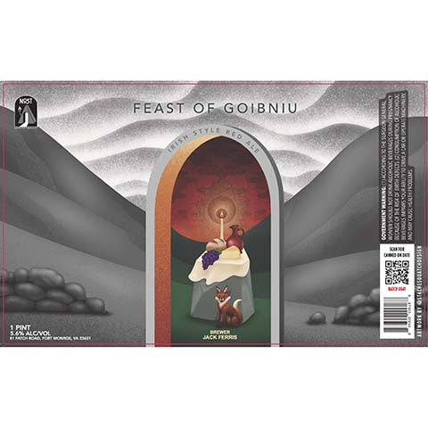 Nost Feast Of Goibniu Irish Red Ale by Nost Brewing Project, beer label