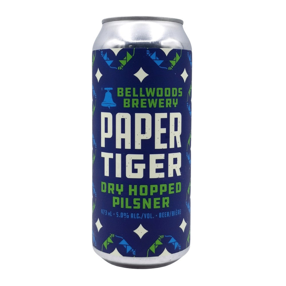 Paper Tiger Dry Hopped Pilsner by Bellwoods Brewery, beer label