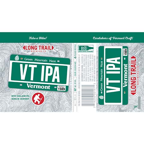 Long Trail VT IPA by Long Trail Brewing Co, beer label