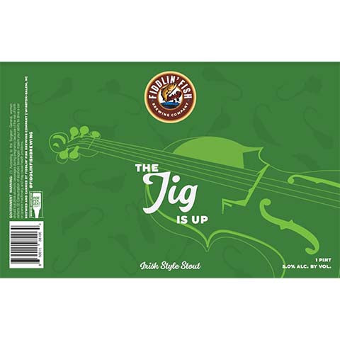 Fiddlin' Fish The Jig Is Up Irish Stout by Fiddlin' Fish Brewing Company, beer label