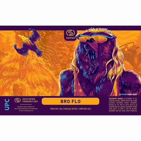 Southern Prohibition Bro Flo TIPA by Southern Prohibition Brewing, beer label