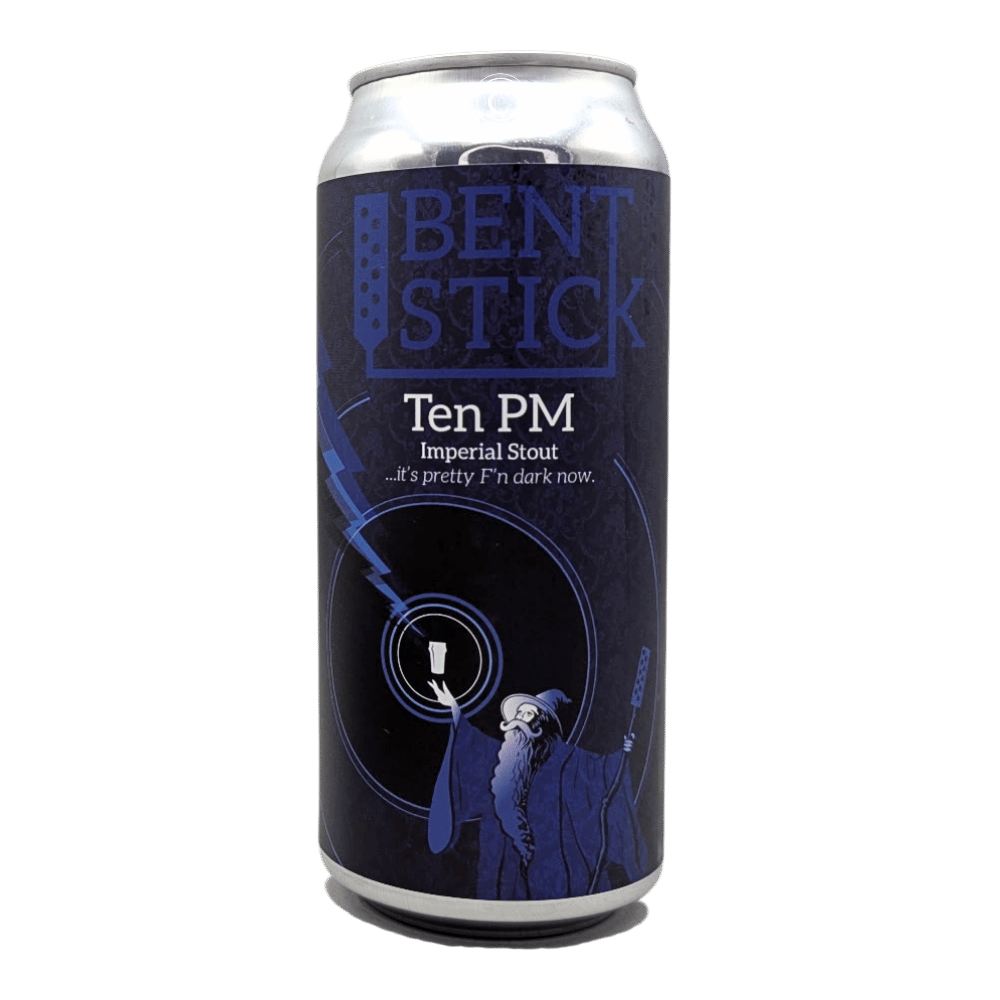 Ten PM Imperial Stout by Bent Stick Brewing Co., beer label