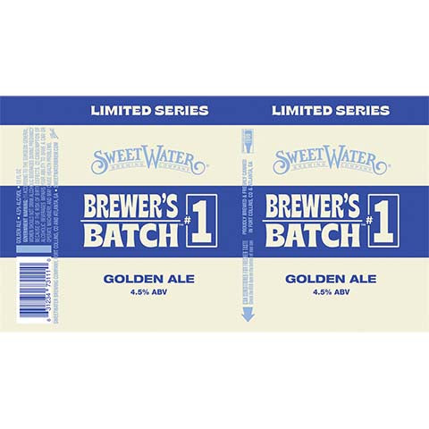 Sweetwater Brewer's Batch #1 Golden Ale by SweetWater Brewing Co, beer label