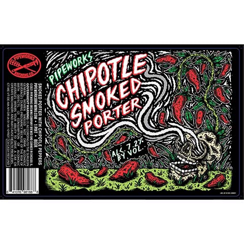 Pipeworks Chipotle Smoked Porter by Pipeworks Brewing Co, beer label