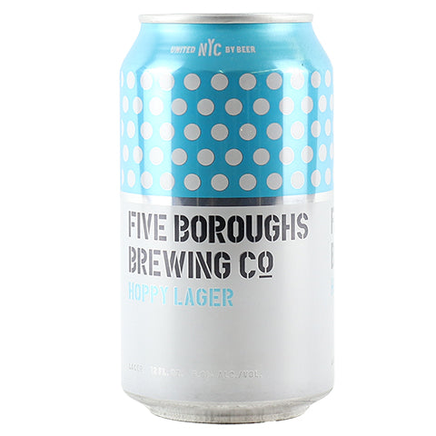 Five Boroughs Hoppy Lager by Five Boroughs Brewing Co, beer label