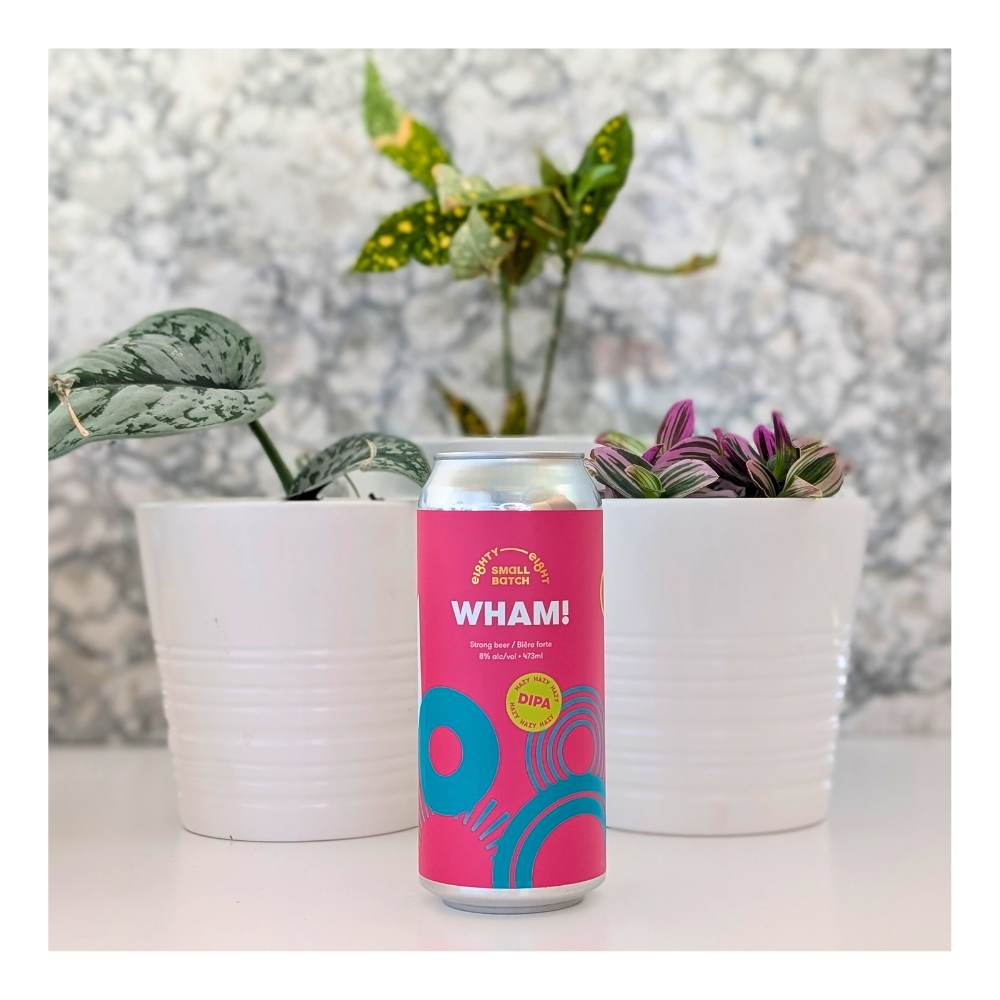WHAM! Hazy Double IPA by Eighty Eight Brewing Co., beer label