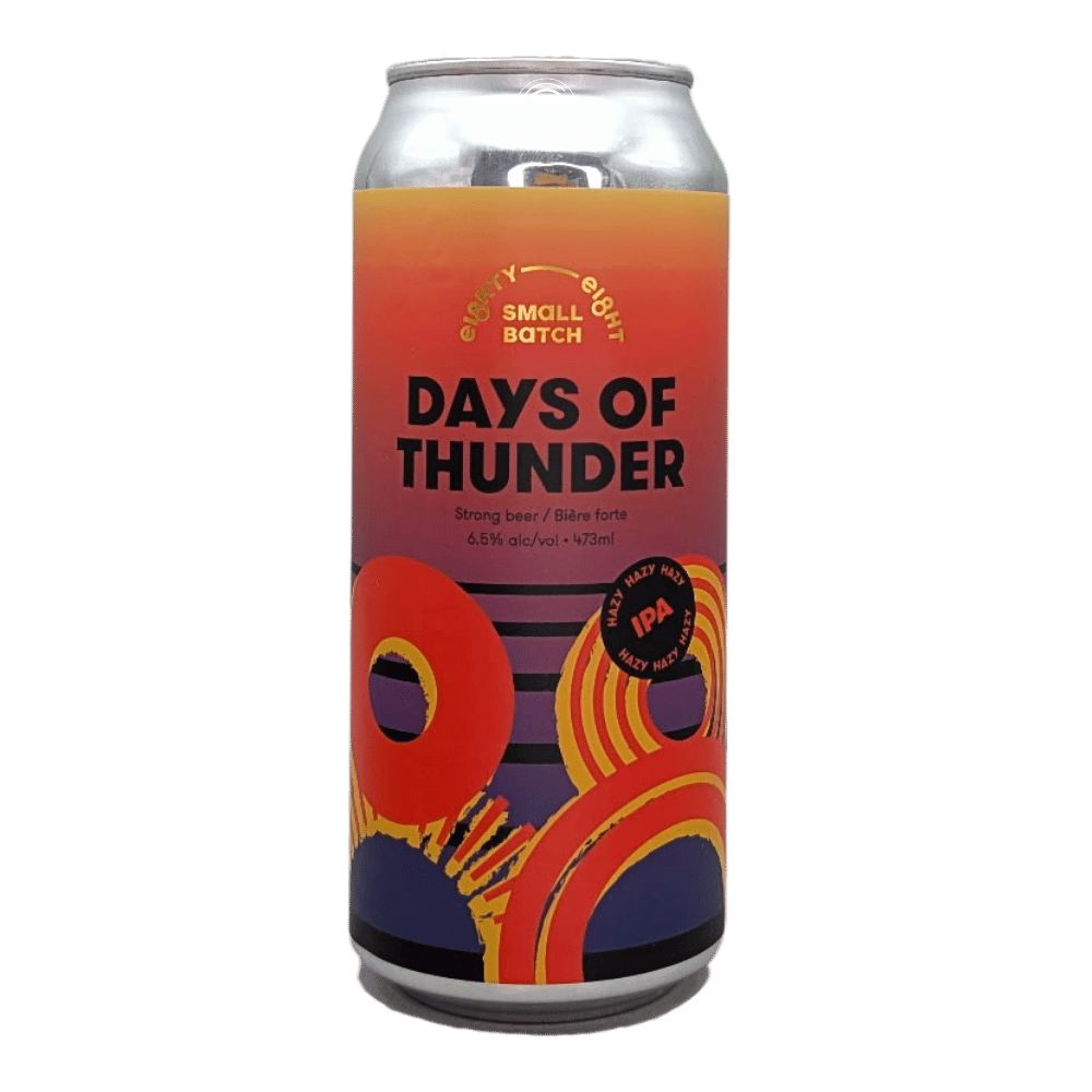 Days of Thunder 2.0 Hazy IPA by Eighty Eight Brewing Co., beer label