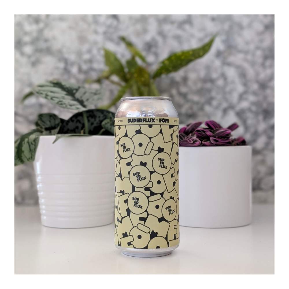 x Fōm Lager by Superflux Beer Company, beer label