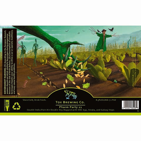 Tox Pharm Party 11 IPA by Tox Brewing Company, beer label
