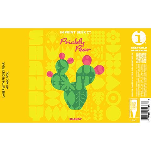 Imprint Prickly Pear Shandy by Imprint Beer Company, beer label