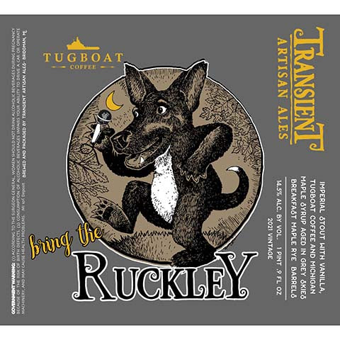 Transient Artisan Ales Bring The Ruckley Imperial Stout by Transient Artisan Ales, beer label