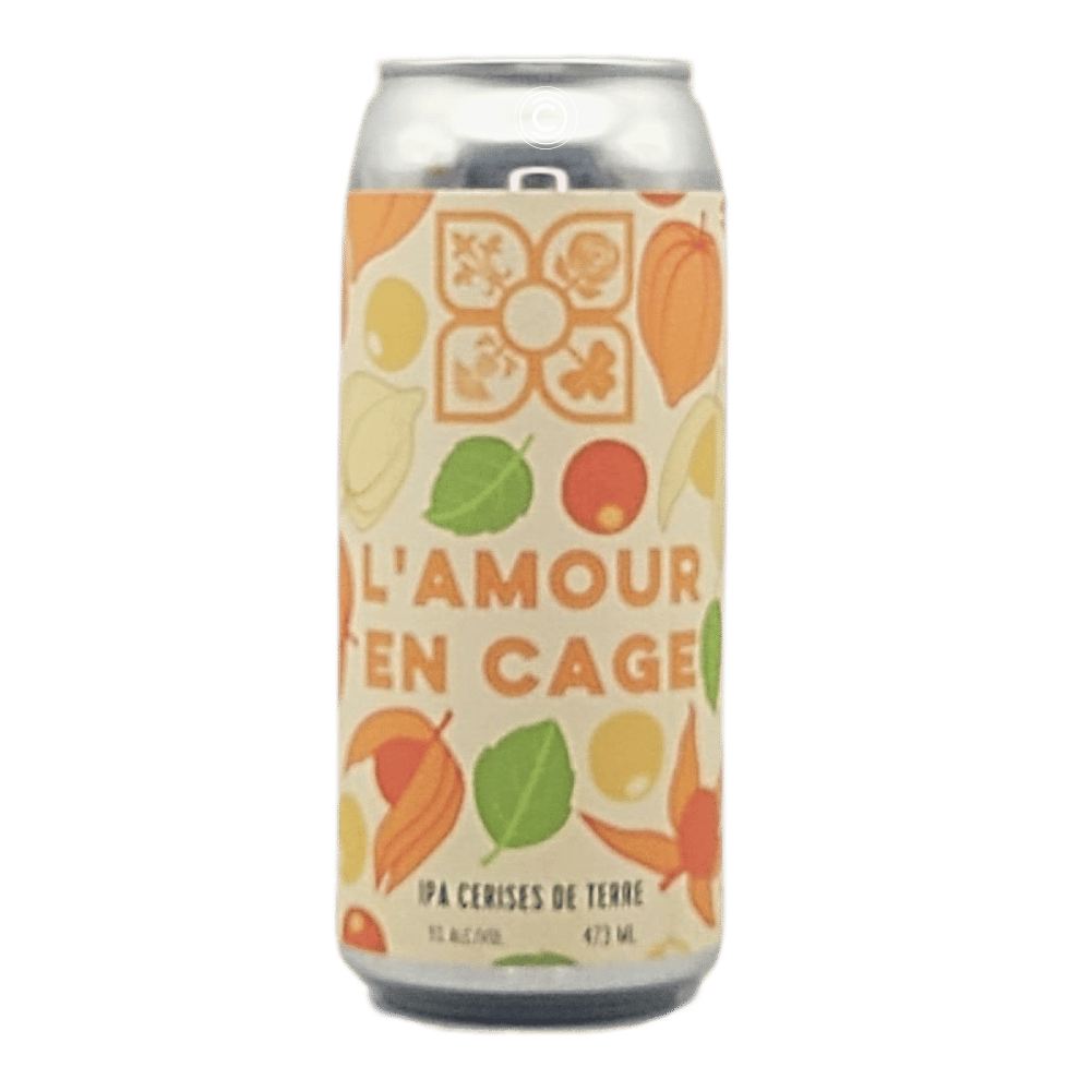 L'Amour en Cage Ground Cherry IPA by 4 Origines Microbrewery, beer label