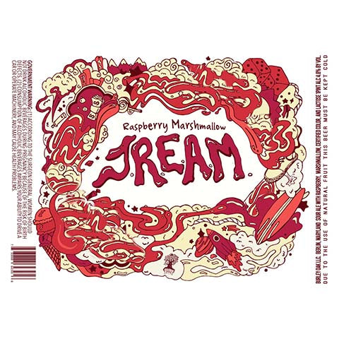 Burley Oak Raspberry Marshmallow JREAM Sour Ale by Burley Oak Craft Brewery, beer label