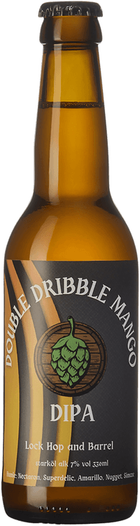 Double Dribble Mango DIPA by Lock Hop and Barrel, beer label