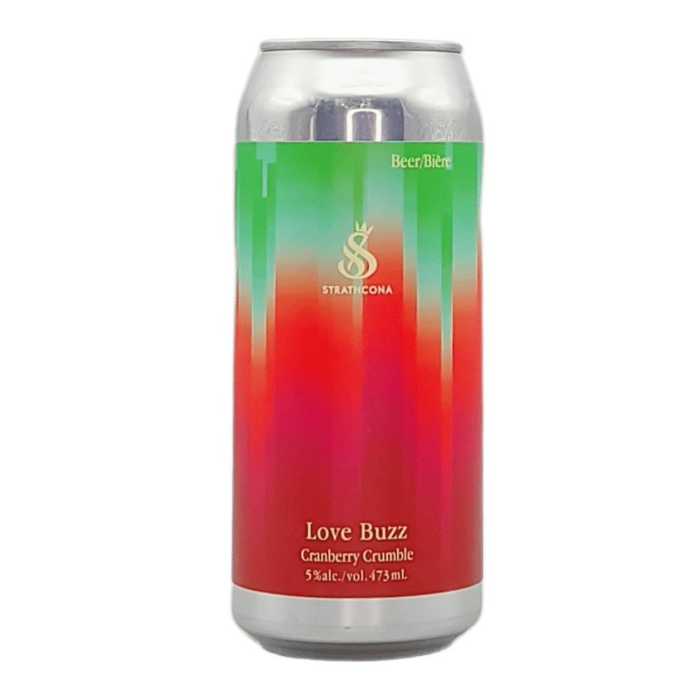 Love Buzz: Cranberry Crumble by Strathcona Beer Company, beer label