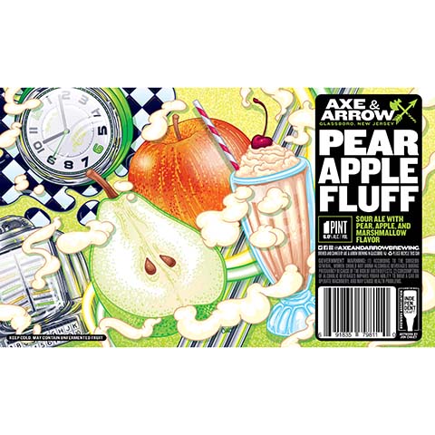 Axe & Arrow Pear Apple Fluff Sour by Axe & Arrow Brewing, beer label