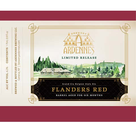 Ardennes Flanders Red Belgian Ale by Ardennes Brewing LLC, beer label